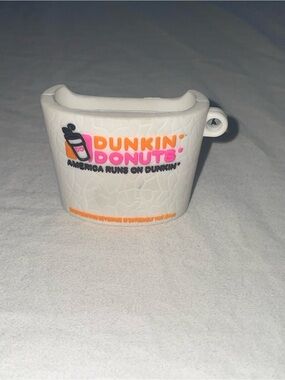 Dunkin' Donuts White Logo Coffee Mug Earbuds Case Keychain PRELOVED